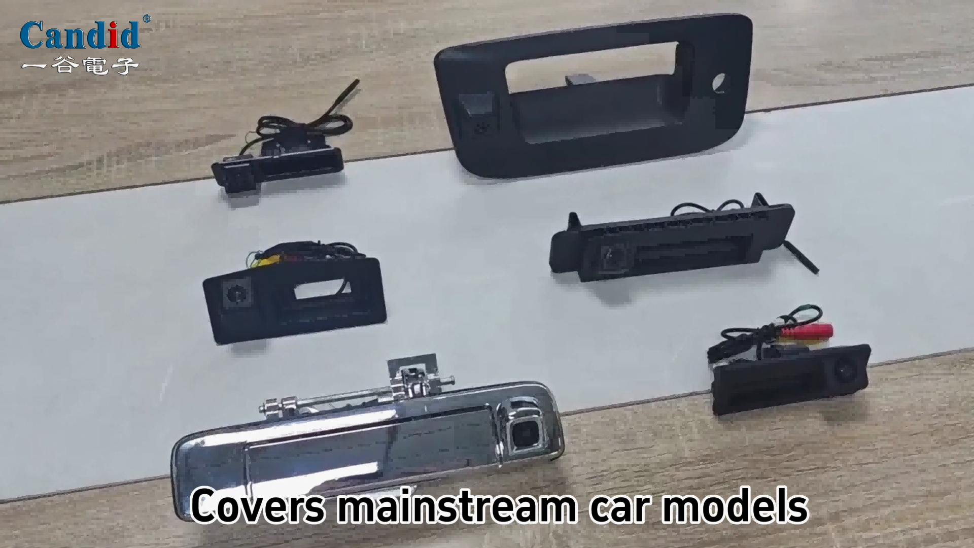 車のテールゲートハンドルカメラ